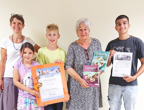 Spende vom Montessori-Lebenslauf an Tierheim Forchheim übergeben